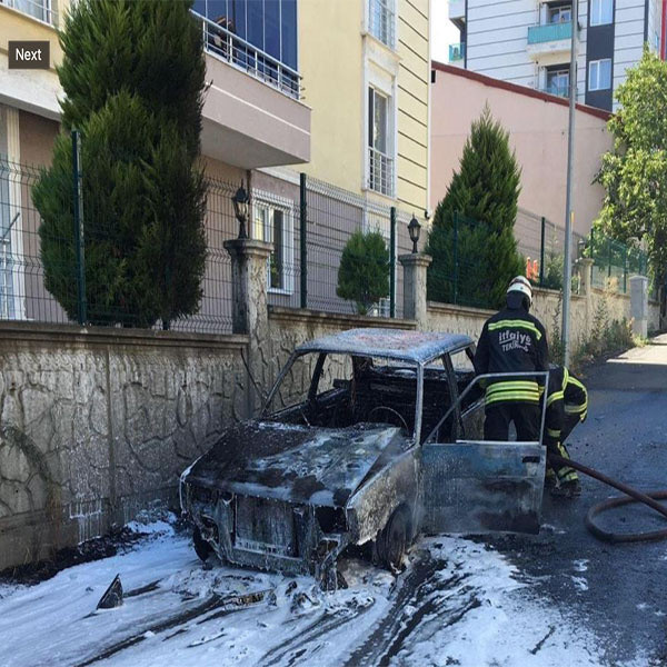 Herkesin gözünün önünde cayır cayır yandı! Koca otomobil hurdaya döndü - Resim: 1
