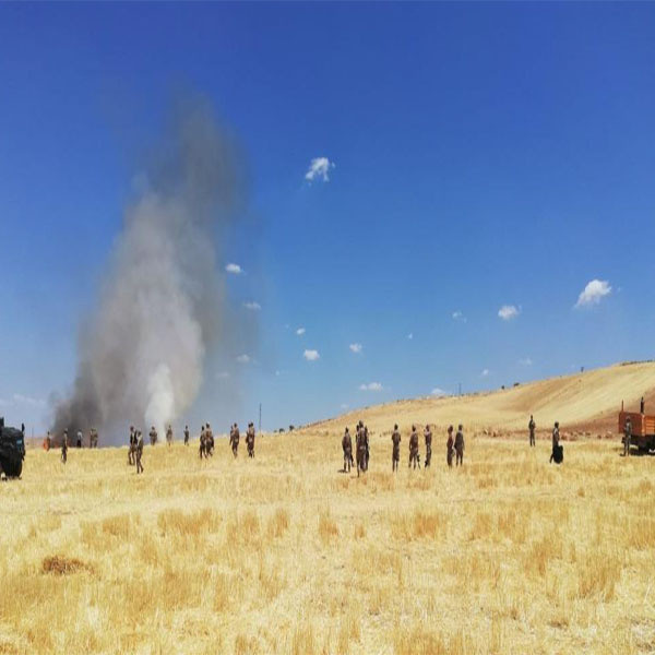 Mardin'de ve Şanlıurfa'da elektrik ekiplerine çirkin saldırı! Görevlilerin bulunduğu tarlayı ateşe verdiler - Resim: 0