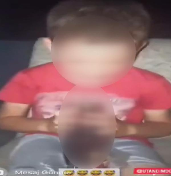 Skandal görüntü! Küçük çocuğa alkol içirip paylaştı - Resim: 0