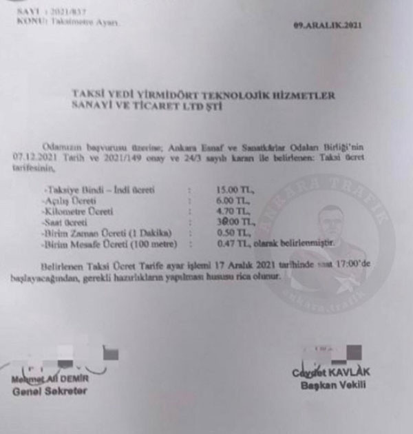 Ankara'da taksi ücretlerine zam geldi! Cuma günü başlıyor: İşte fiyat tarifesi... - Resim: 0