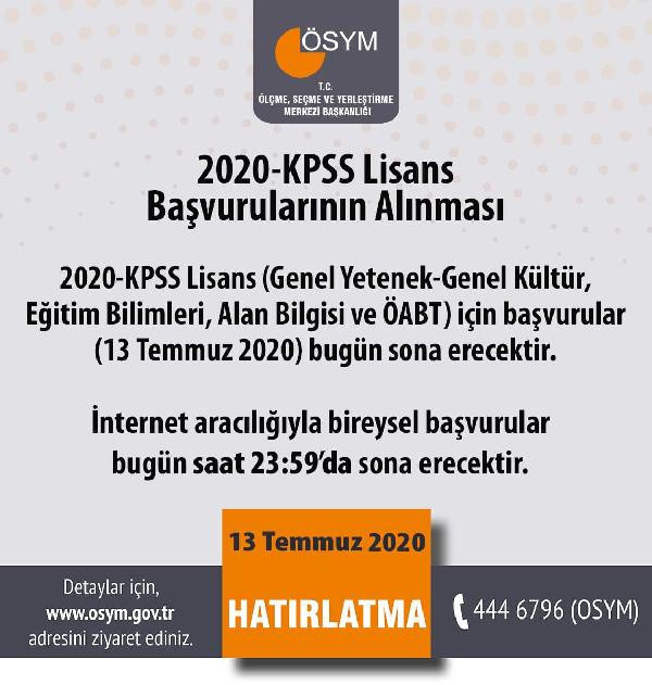 ÖSYM'den 'KPSS başvurusu' hatırlatması - Resim: 0
