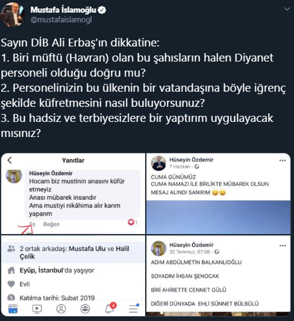 Mustafa İslamoğlu'ndan küfürbaz müftü ve imama sert tepki! Reziller ahlaksızlar... - Resim: 1