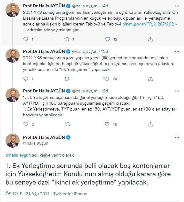 ÖSYM Başkanı'ndan YKS açıklaması: İki ek yerleştirme yapılacak - Resim: 0
