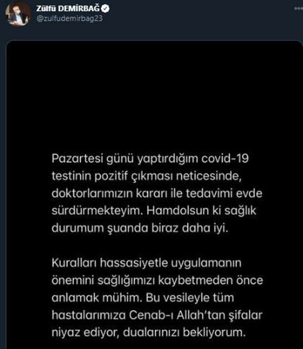 Sosyal medyadan duyurdu! AK Partili Zülfü Demirbağ koronavirüse yakalandı - Resim: 0