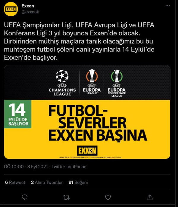Exxen UEFA maç paketinin fiyatlarını açıklandı! Tartışma yarattı - Resim: 0