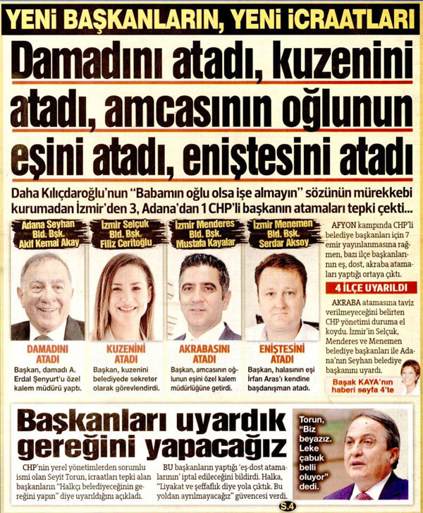 CHP'li dört belediye başkanının daha akrabalarını işe aldığı ortaya çıktı - Resim: 0