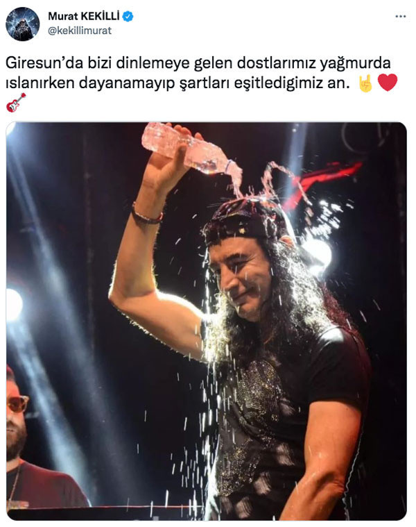 Murat Kekilli'den hayranlarının gönlünü fetheden davranış! Yağmurun altında kalan dinleyicilere öyle bir şey yaptı ki... - Resim: 1