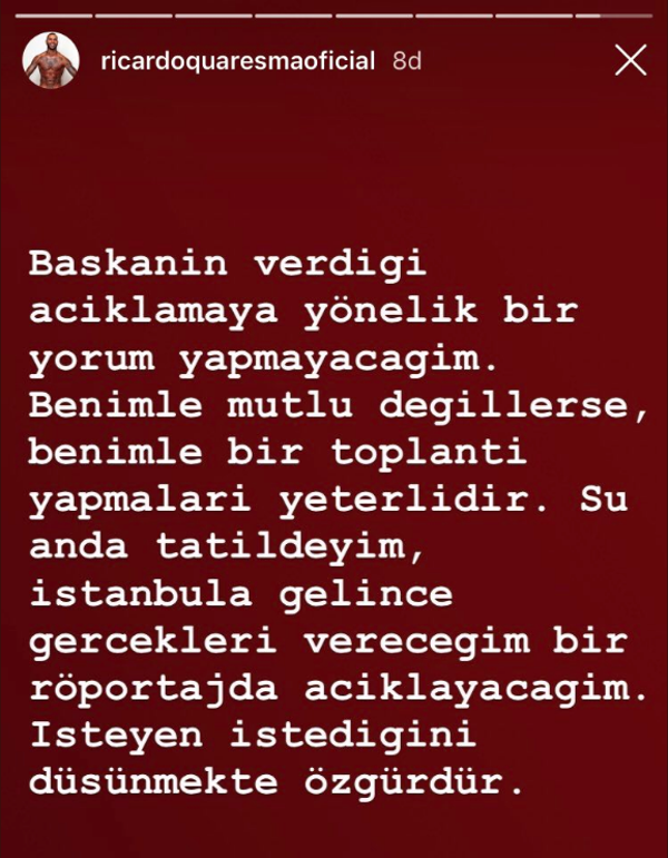 Fikret Orman'ın 'Parasını verin gönderin' sözlerine Quaresma'dan bomba yanıt - Resim: 0