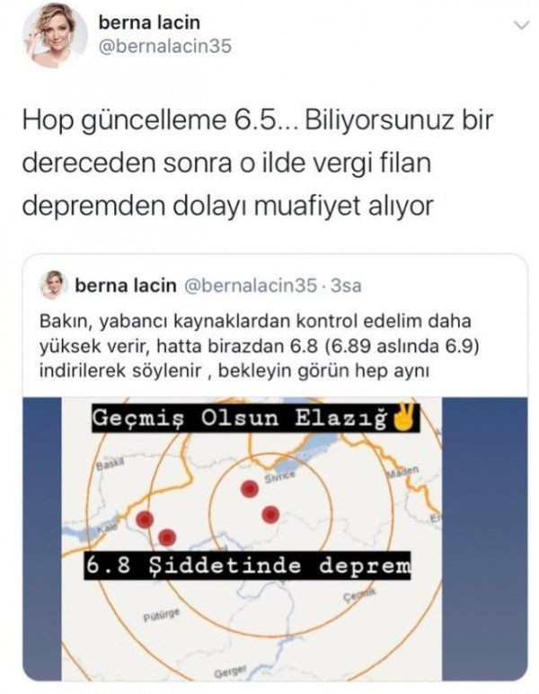 Berna Laçin'i Elazığ depremi paylaşımı işinden etti iddiasına cevap geldi - Resim: 3