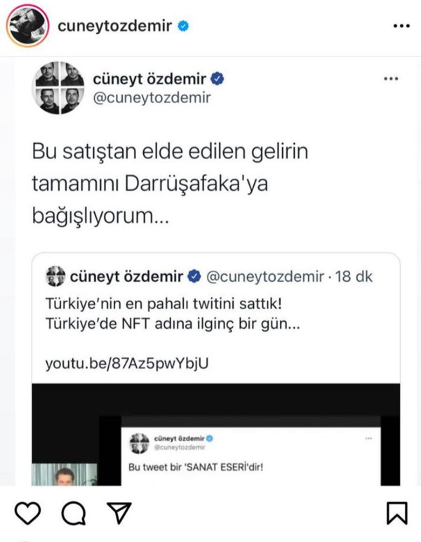 Türkiye'nin en pahalı tweeti! Cüneyt Özdemir tweetini bakın ne kadara sattı - Resim: 1