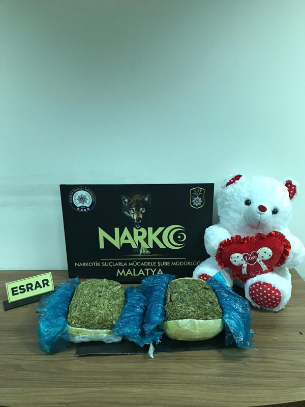 Malatya'da polisin dikkatinden kaçmadı! Oyuncak ayıdan çıkanlar şaşırttı - Resim: 0