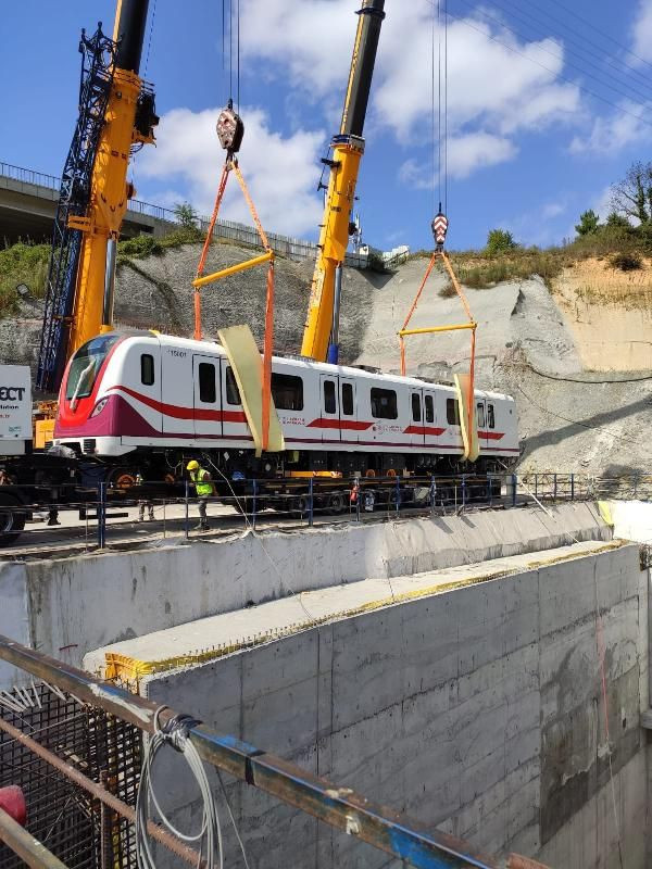 Gayrettepe-İstanbul Havalimanı Metrosu'nda ilk tren seti raylara indi - Resim: 2