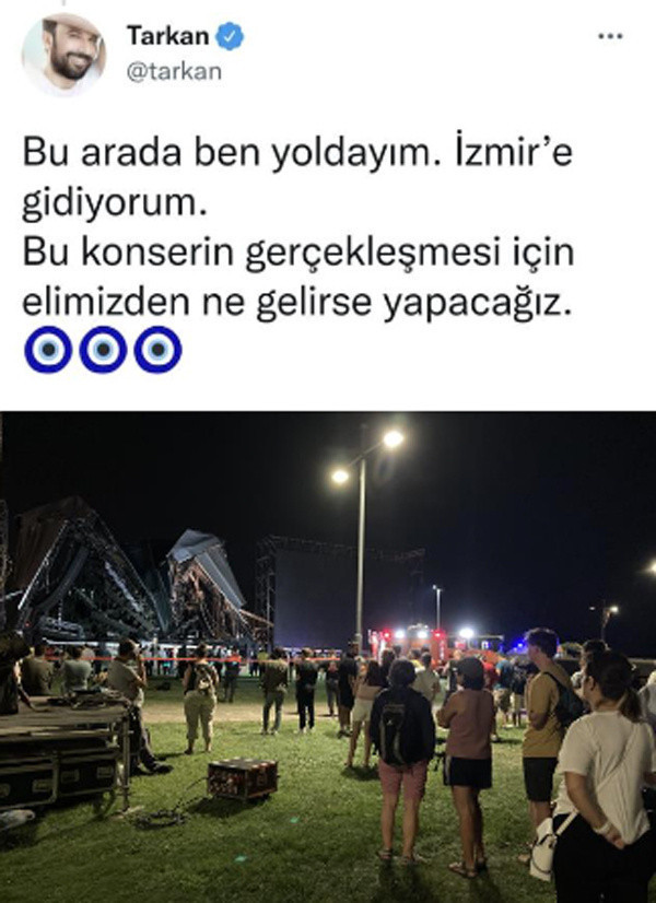 Tarkan'ın sahnesi birden yıkıldı! Dev sahne yerle bir oldu: 1 kişi yaralı - Resim: 3