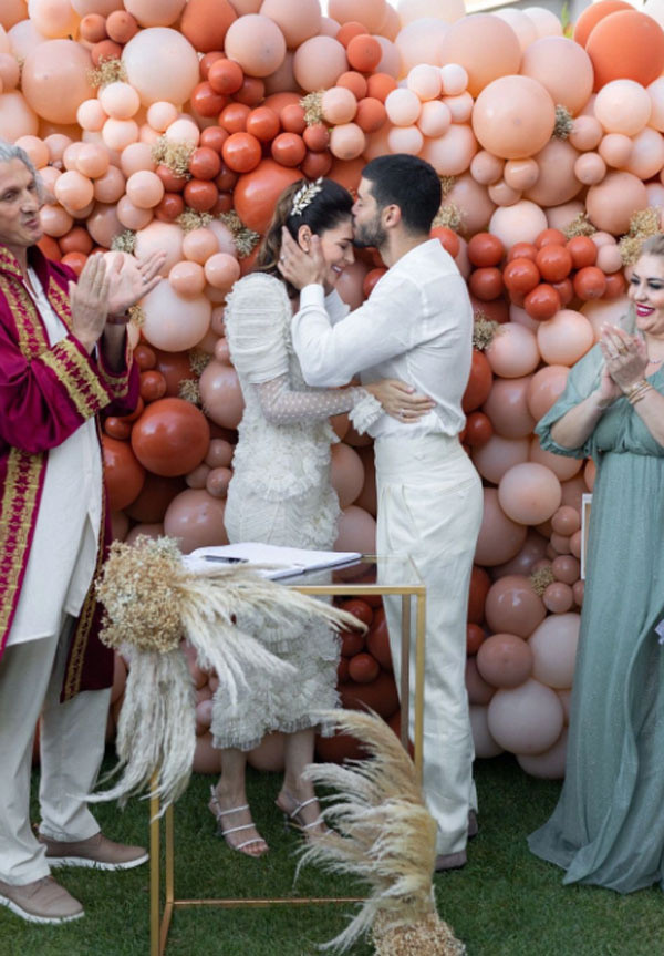 Önce dini, sonra resmi nikah! Yıldız Çağrı Atiksoy ve Berk Oktay çifti mutluluğa 'evet' dedi - Resim: 5