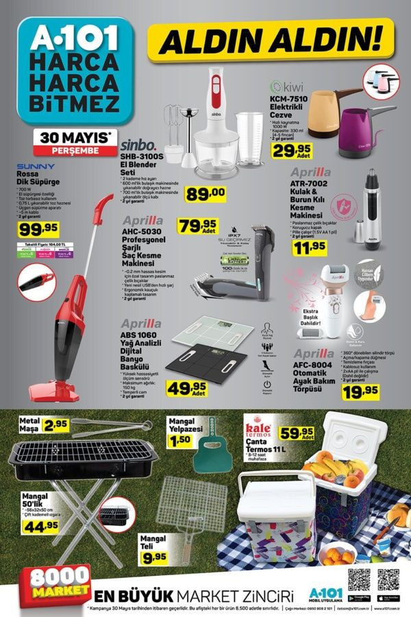 A 101'den cep telefonu ve Vestel TV! A101 30 Mayıs aldın aldın indirim kataloğu - Resim: 4