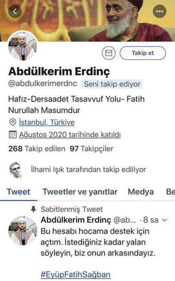 12 yaşındaki kıza istismarda bulunan Uşşaki tarikatı şeyhi Fatih Nurullah'a destek veren biri var - Resim: 0