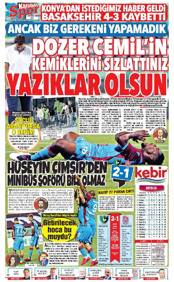 Yerel basından şampiyonluğu kaçıran Trabzonspor'a sert eleştiriler - Resim: 1