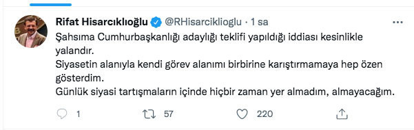 Rıfat Hisarcıklıoğlu'ndan 'cumhurbaşkanlığı adaylığı için teklif götürüldü' iddiasına açıklama - Resim: 0