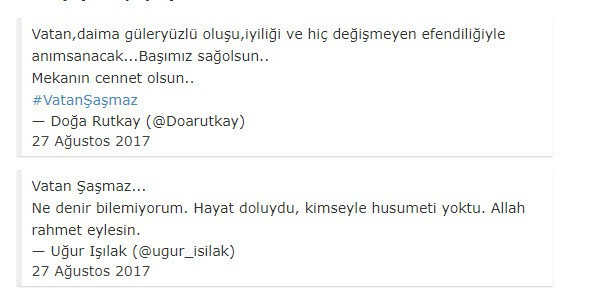 Vatan Şaşmaz’ın ölüm haberi ünlüleri yasa boğdu! - Resim: 2