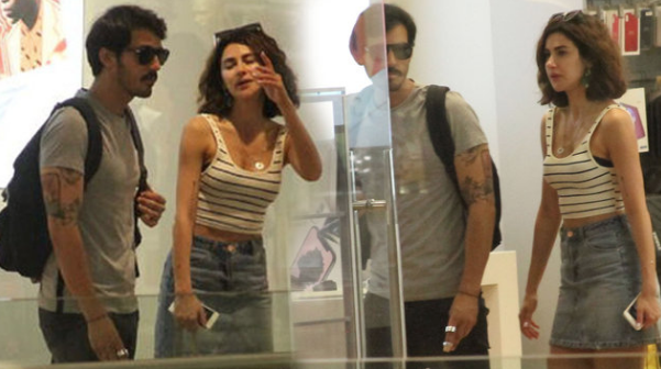 Nesrin Cavadzade sevgilisiyle yakalandı! Flaşlar patlayınca panikledi - Resim: 1