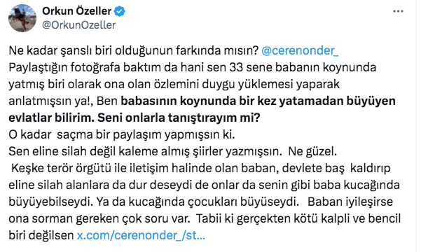 Sırrı Süreyya Önder'in kızı Ceren Kandemir'in ahmak dediği kişi emekli albay çıkınca... - Resim: 0