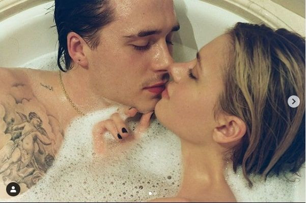 Brooklyn Beckham nişanlısı Nicola Anne Peltz küvette aşka geldi dudak dudağa... - Resim: 2