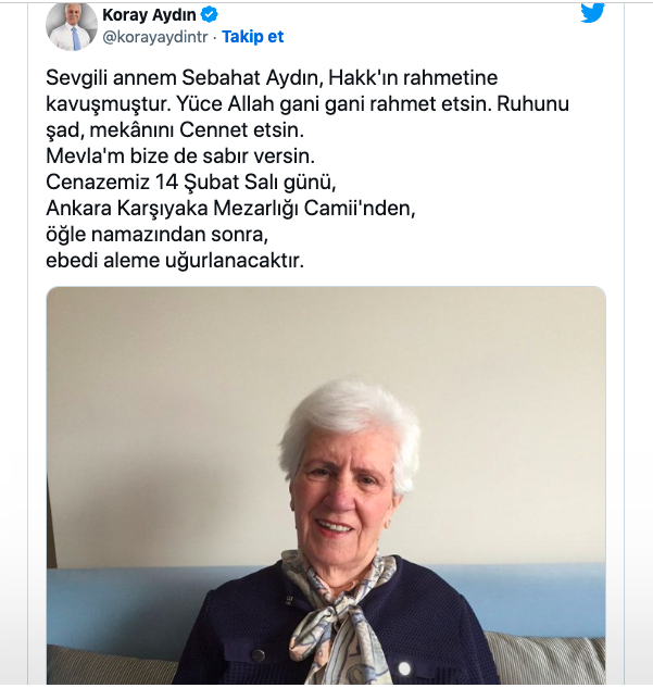 İYİ Partili Koray Aydın'ın annesi Sebahat Aydın hayatını kaybetti - Resim: 0