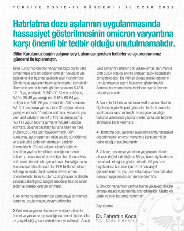 Bakan Fahrettin Koca'dan 'hatırlatma dozu' uyarısı - Resim: 0