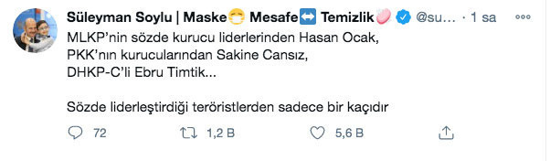 Süleyman Soylu dosya numarası paylaştı Canan Kaftancıoğlu 'terör örgütlerinin soytarısıdır' dedi - Resim: 1