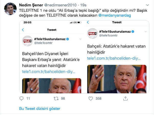 Nedim Şener'in Yeniçeri sözleri olay oldu Mine Kırıkkanat ve TELE 1'in paylaşımına sert yanıt - Resim: 2