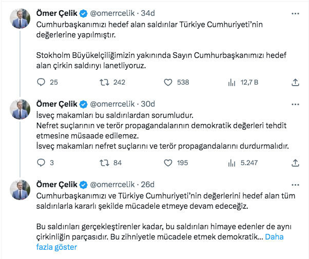 AK Parti Sözcüsü Çelik’ten, İsveç'te Erdoğan'ı hedef alan provokasyona tepki - Resim: 0