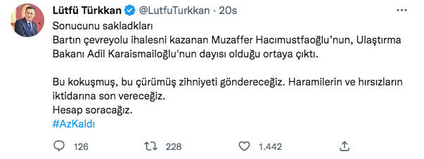 Bakan Adil Karaismailoğlu'dan İYİ Parti'li Türkkan'a 250 bin liralık tazminat davası - Resim: 0