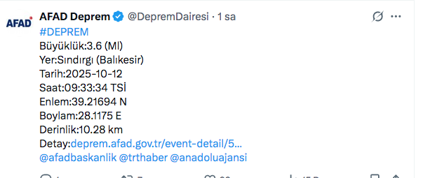 Balıkesir'de deprem oldu! AFAD duyurdu - Resim: 0