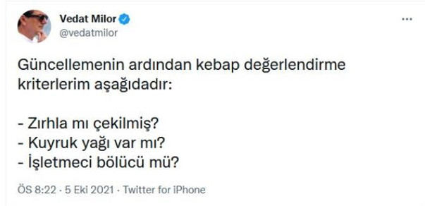 Vedat Milor'un imalı paylaşımına MHP'den yanıt - Resim: 0