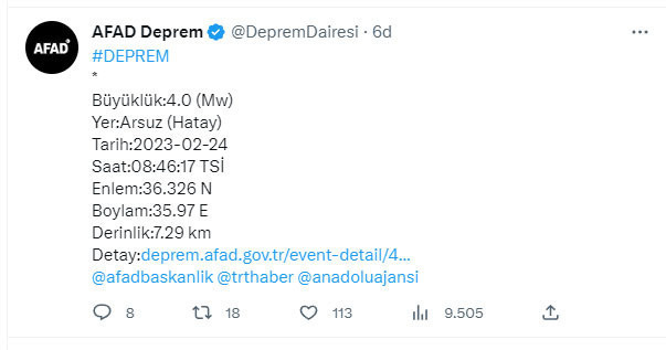 Hatay'da yeni deprem oldu! AFAD şiddetini açıkladı panik yarattı - Resim: 0