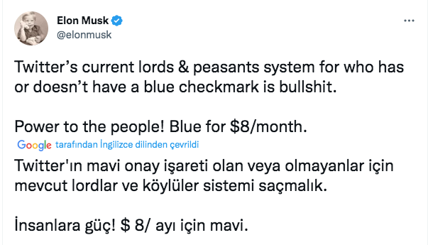 Elon Musk Twitter'daki mavi tik ücretini açıkladı! Mavi tık fiyatı dolar üzerinden oldu - Resim: 1