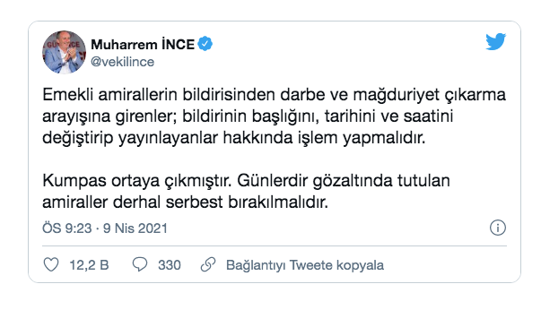 İnce'den Montrö bildirisi çıkışı: Kumpas ortaya çıkmıştır - Resim: 0