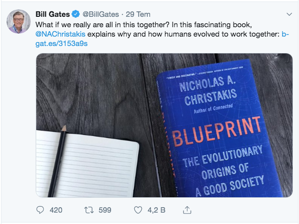 Dünyanın en zengin ikinci insanı Bill Gates twitter hesabından en sevdiği kitabı açıkladı - Resim: 1