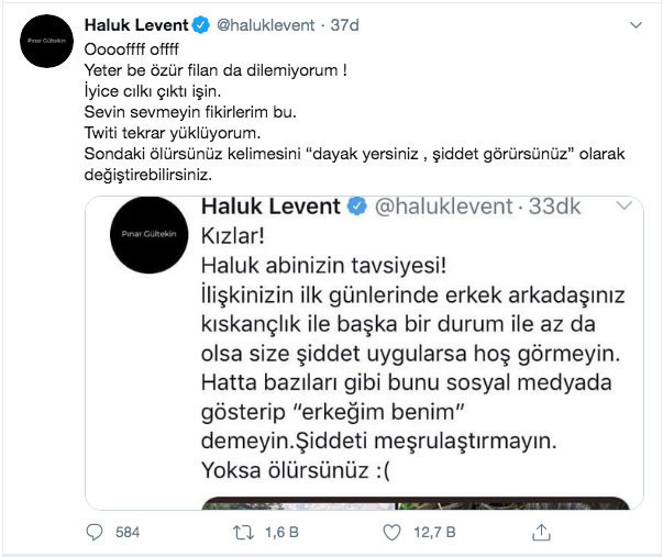 Haluk Levent'in Pınar Gültekin'in öldürülmesinden sonra kadınlara verdiği tavsiye tepki çekti - Resim: 0