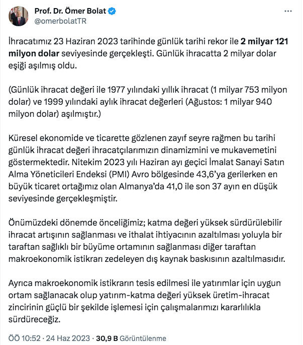 Günlük ihracatta tarihi rekor! 2 milyar dolar eşiği aşıldı - Resim: 0