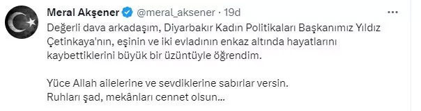 İYİ Parti lideri Meral Akşener acı haberi duyurdu - Resim: 0