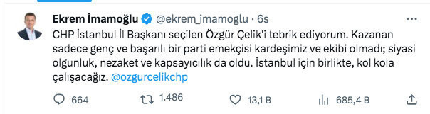 CHP'de İstanbul'u 'değişimciler' aldı İmamoğlu'ndan tebrik paylaşımı geldi - Resim: 0