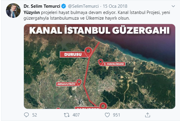 Selim Temurci'nin Kanal İstanbul tweeti ortaya çıktı - Resim: 0
