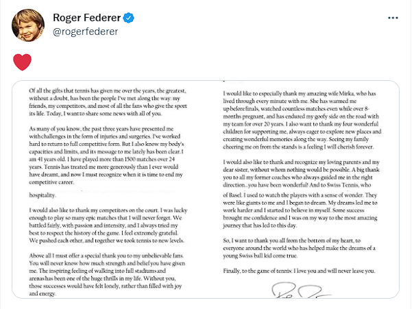 Roger Federer, tenis kariyerine son veriyor tarihi açıkladı - Resim: 0