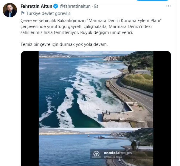 Cumhurbaşkanlığı İletişim Başkanı Fahrettin Altun'dan müsilaj temizliği açıklaması - Resim: 0