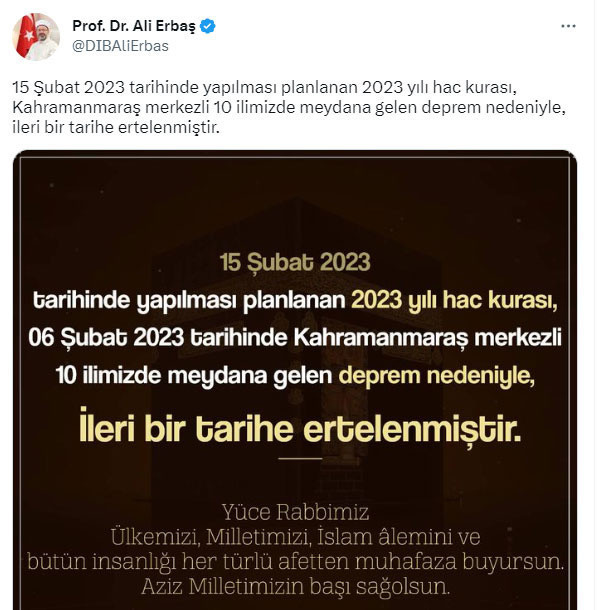 Diyanet İşleri Başkanı Ali Erbaş'tan hac kurasına ilişkin açıklama - Resim: 0