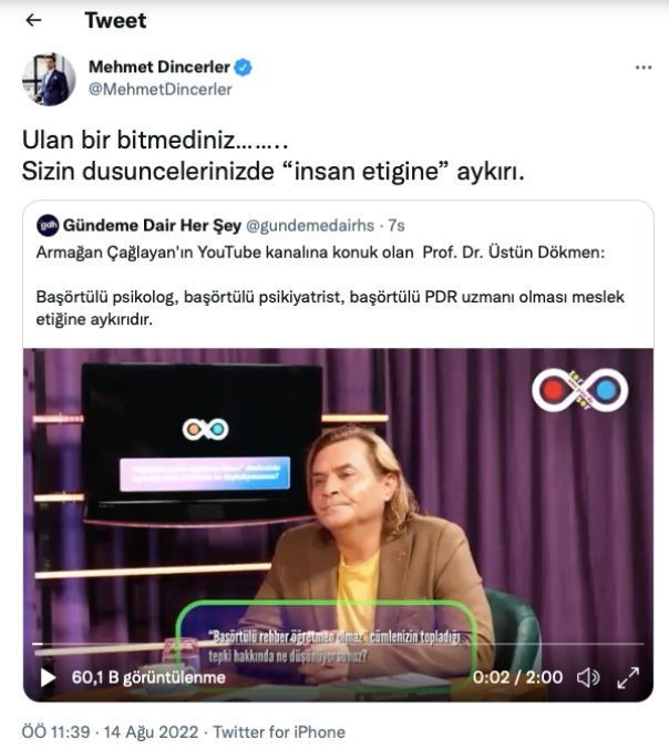 Başörtülü psikolog olmaz diyen Üstün Dökmen'e Hadise'nin eşi Mehmet Dinçerler ayar verdi - Resim: 4