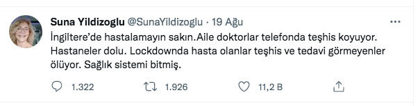 Suna Yıldızoğlu İngiltere sağlık sistemi bitmiş dedi eleştiri yağmuruna tutuldu - Resim: 0
