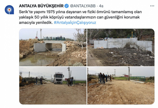 Antalya'da 1975 yılında yapılan köprü yenilendi! Sosyal medyada mizah konusu oldu - Resim: 0
