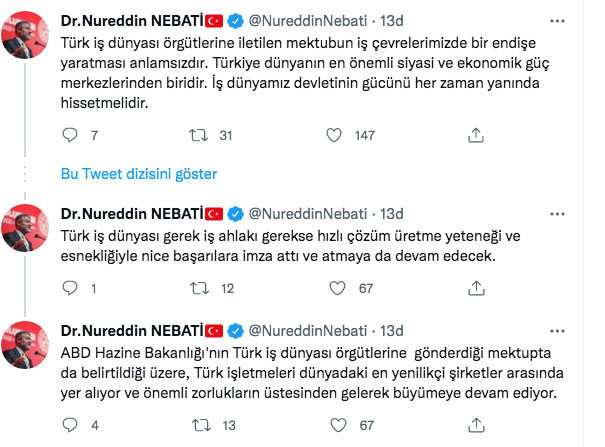 ABD'nin TÜSİAD'a tehdit mektubu olay oldu! Bakan Nureddin Nebati'den açıklama - Resim: 0